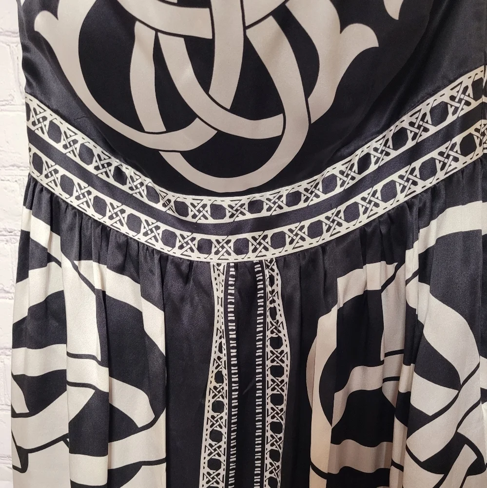White House Black Market Strapless Silk‎ Dress Size 2